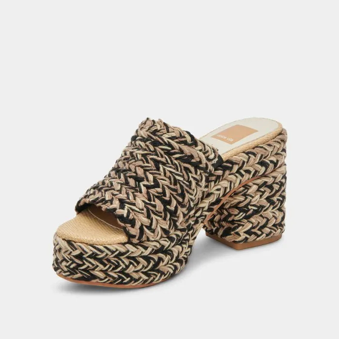 Heels Shop Dolce Vita Lady Heels Black Multi Woven Black Multi Woven