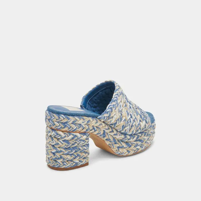 Heels Shop Dolce Vita Lady Heels Blue Multi Woven Blue Multi Woven