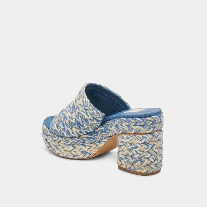 Heels Shop Dolce Vita Lady Heels Blue Multi Woven Blue Multi Woven