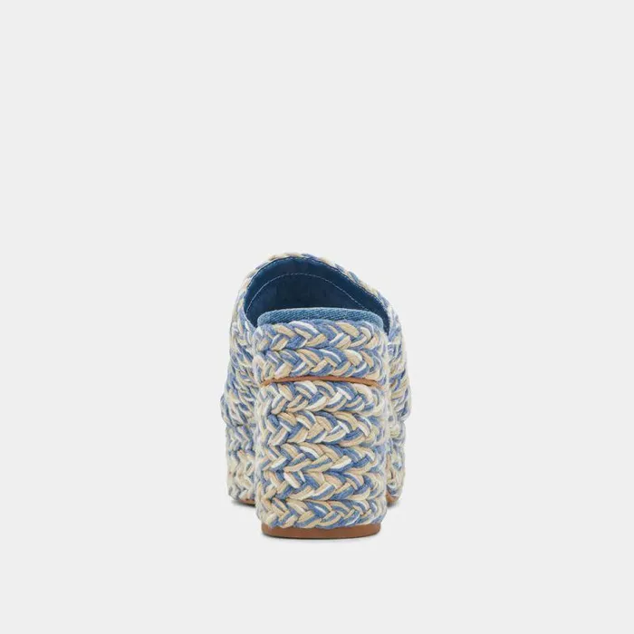 Heels Shop Dolce Vita Lady Heels Blue Multi Woven Blue Multi Woven