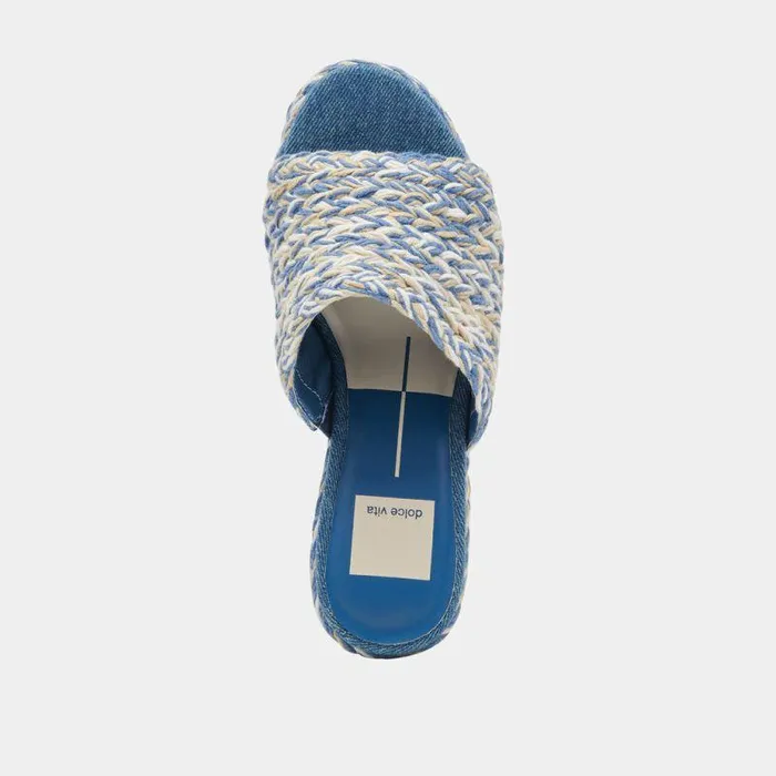 Heels Shop Dolce Vita Lady Heels Blue Multi Woven Blue Multi Woven