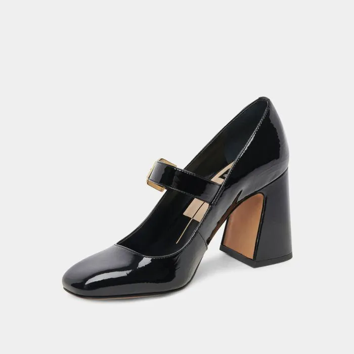 Heels Shop Dolce Vita Lakota Heels Midnight Crinkle Patent Midnight Crinkle Patent