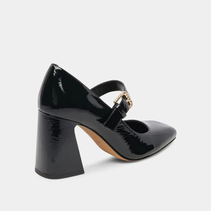 Heels Shop Dolce Vita Lakota Heels Midnight Crinkle Patent Midnight Crinkle Patent