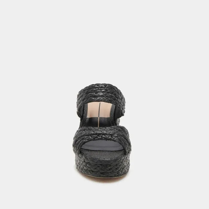 Heels Shop Dolce Vita Latoya Heels Black Raffia Black Raffia