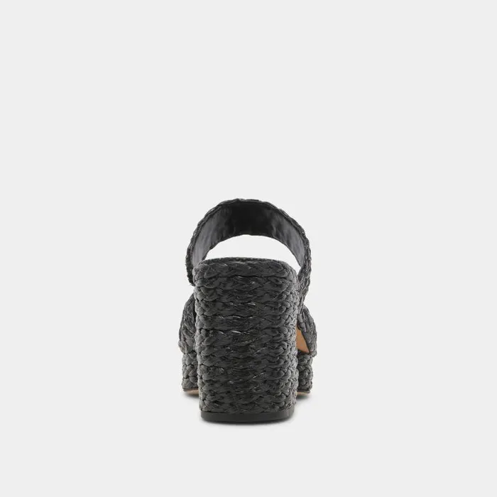 Heels Shop Dolce Vita Latoya Heels Black Raffia Black Raffia