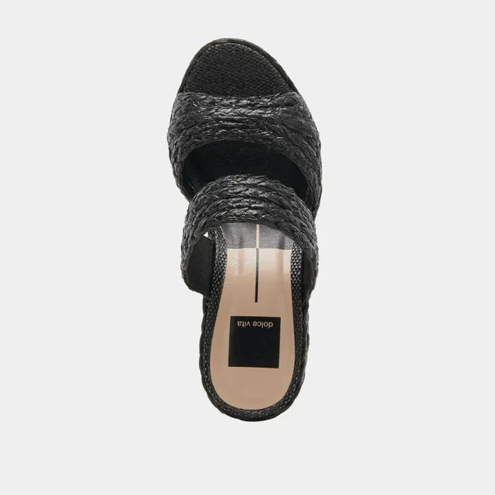 Heels Shop Dolce Vita Latoya Heels Black Raffia Black Raffia