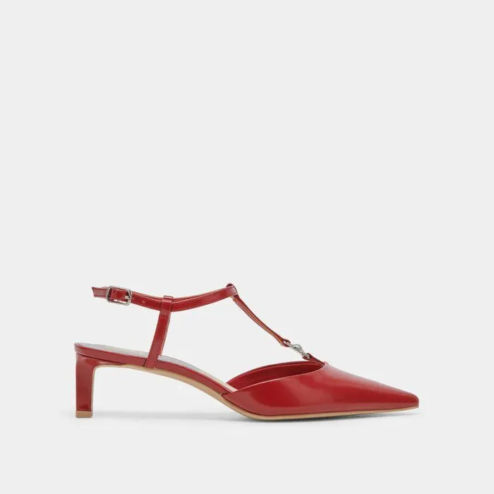 Heels Shop Dolce Vita Lavon Heels Red Crinkle Patent Red Crinkle Patent
