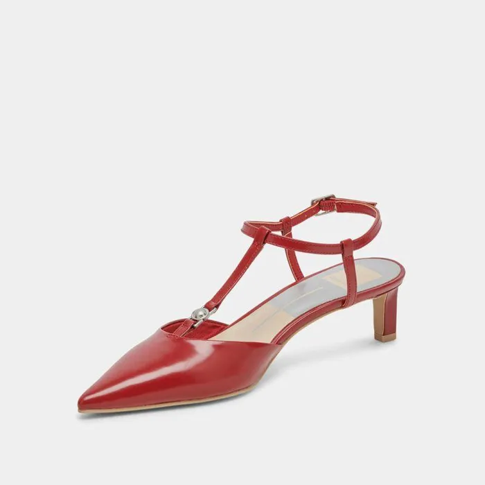 Heels Shop Dolce Vita Lavon Heels Red Crinkle Patent Red Crinkle Patent