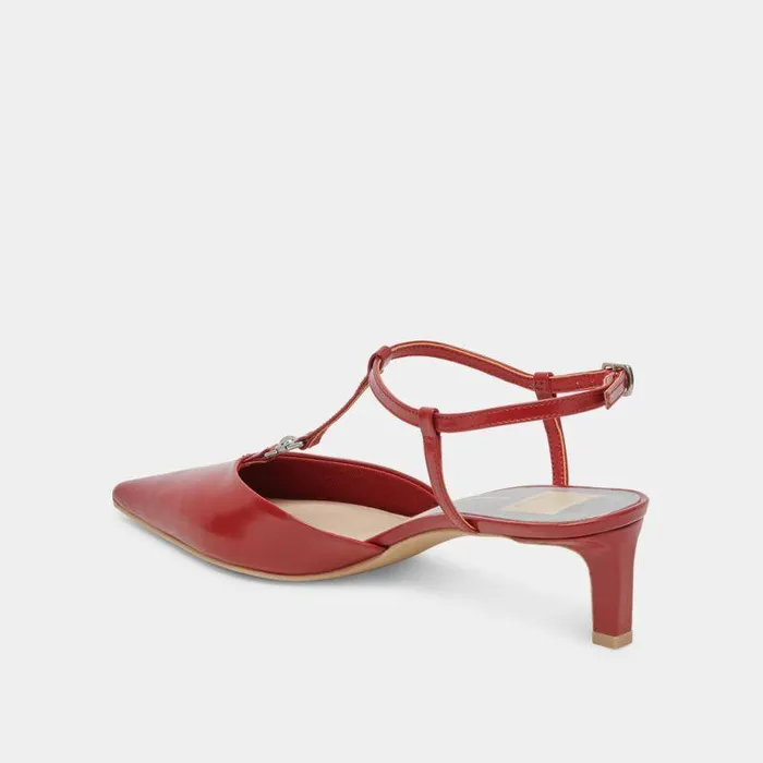 Heels Shop Dolce Vita Lavon Heels Red Crinkle Patent Red Crinkle Patent