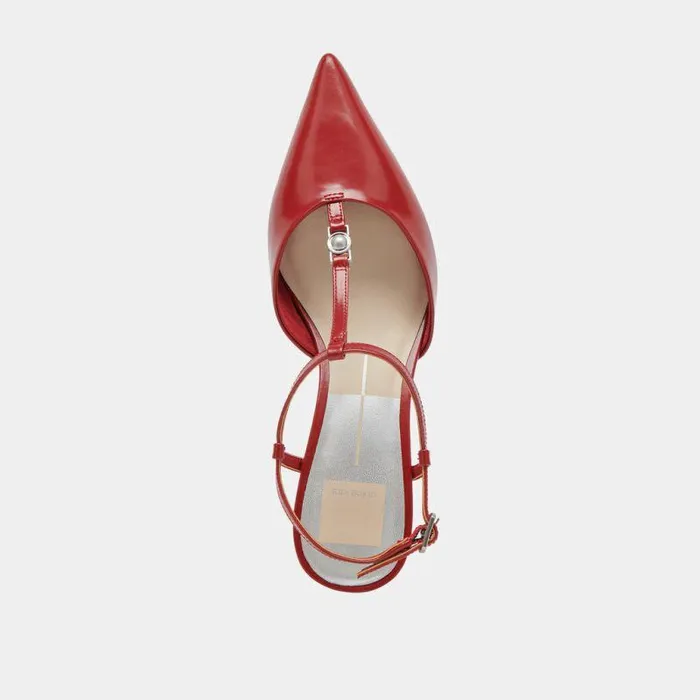 Heels Shop Dolce Vita Lavon Heels Red Crinkle Patent Red Crinkle Patent
