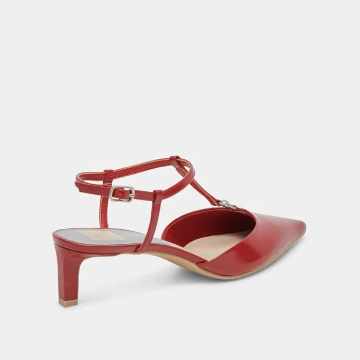 Heels Shop Dolce Vita Lavon Heels Red Crinkle Patent Red Crinkle Patent