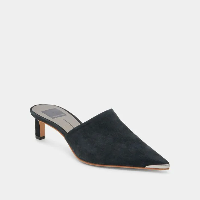 Heels Shop Dolce Vita Lexy Heels Onyx Suede Onyx Suede