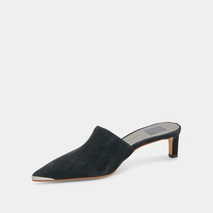 Heels Shop Dolce Vita Lexy Heels Onyx Suede Onyx Suede