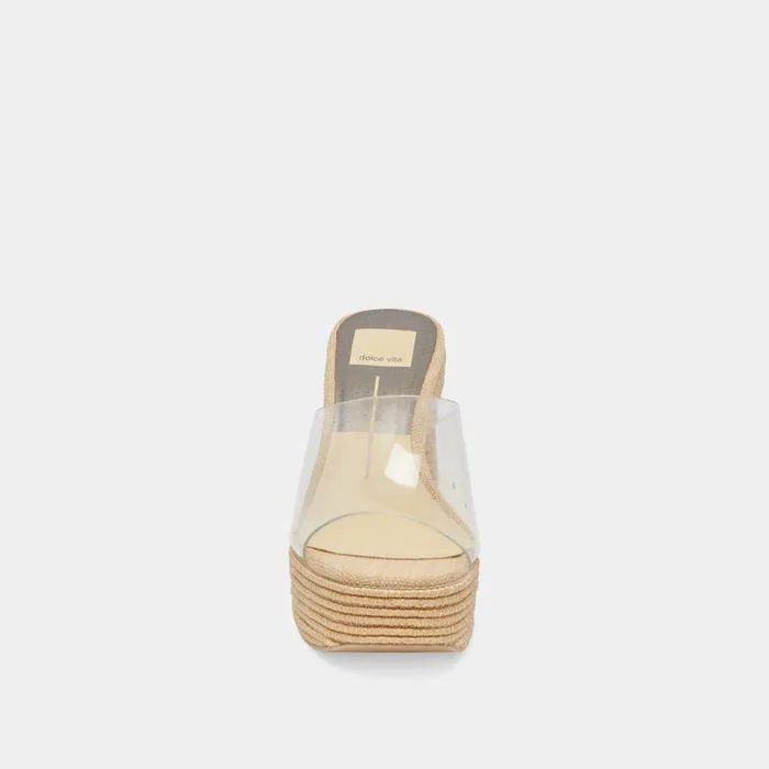 Heels Shop Dolce Vita Lichia Heels Natural Vinyl Natural Vinyl