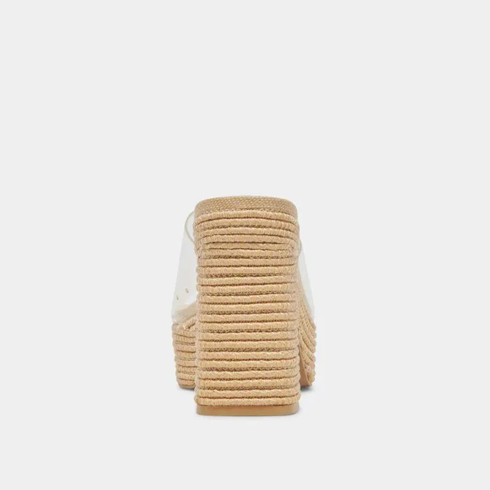 Heels Shop Dolce Vita Lichia Heels Natural Vinyl Natural Vinyl