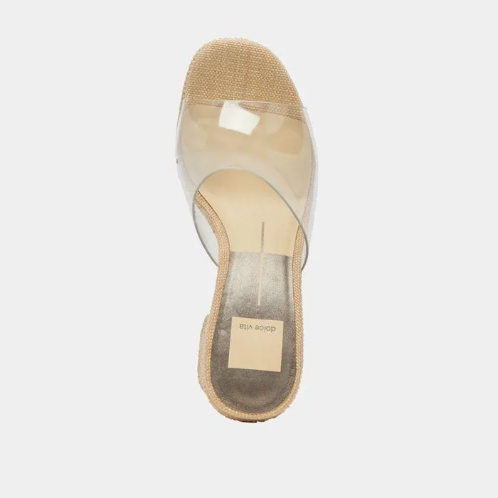Heels Shop Dolce Vita Lichia Heels Natural Vinyl Natural Vinyl