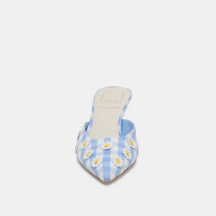 Heels Shop Dolce Vita Lilou Heels White Blue Gingham White Blue Gingham
