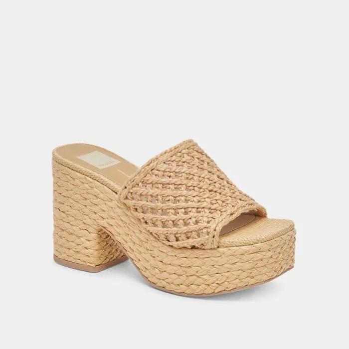 Heels Shop Dolce Vita Lisha Heels Lt Natural Raffia Lt Natural Raffia