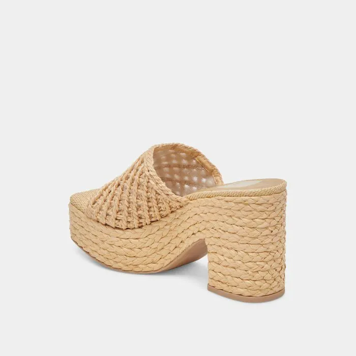 Heels Shop Dolce Vita Lisha Heels Lt Natural Raffia Lt Natural Raffia