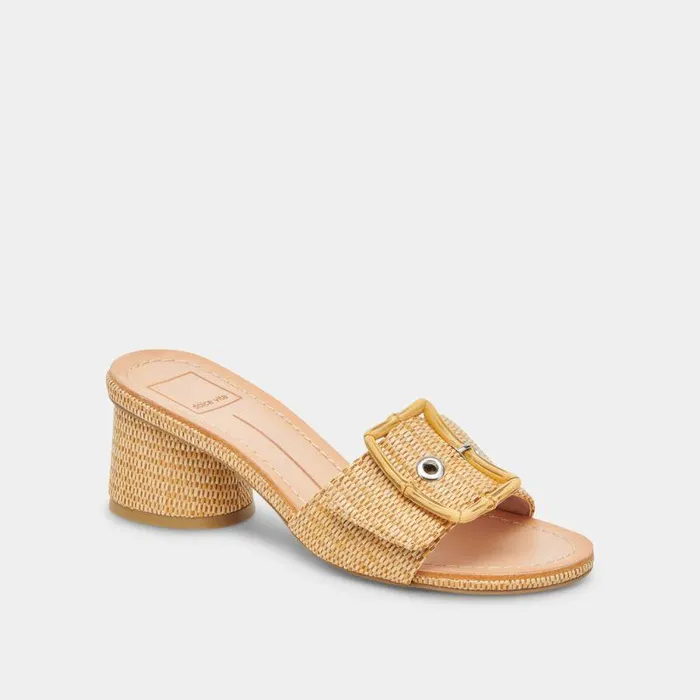 Heels Shop Dolce Vita Lucey Heels Warm Natural Raffia Warm Natural Raffia