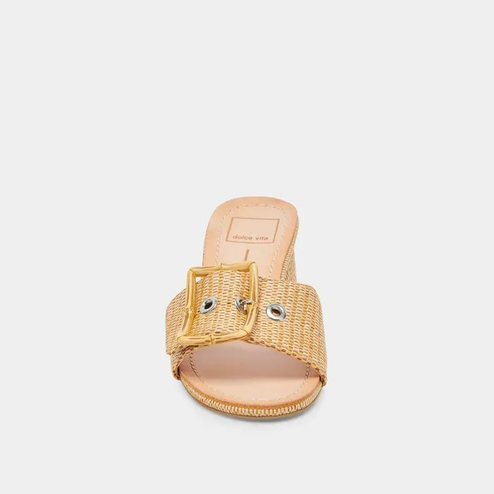 Heels Shop Dolce Vita Lucey Heels Warm Natural Raffia Warm Natural Raffia