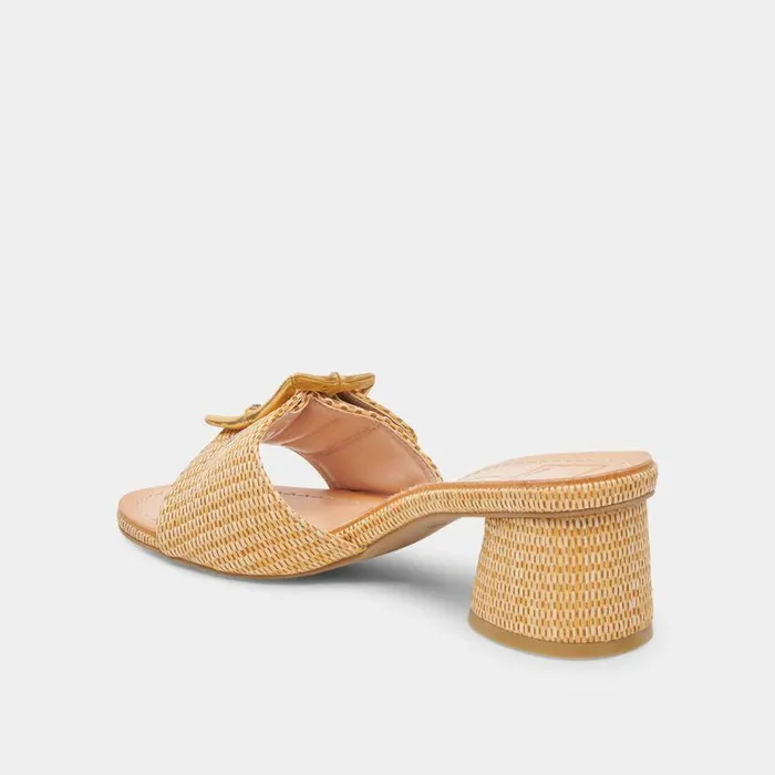 Heels Shop Dolce Vita Lucey Wide Heels Warm Natural Raffia Warm Natural Raffia