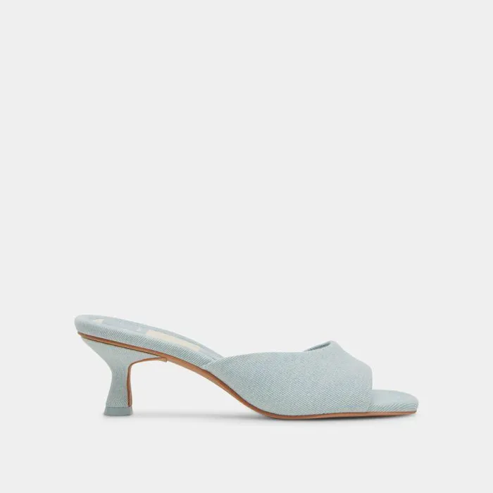 Heels Shop Dolce Vita Macoy Heels Light Blue Denim Light Blue Denim
