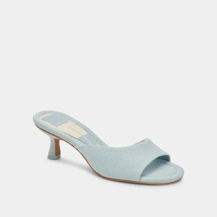 Heels Shop Dolce Vita Macoy Heels Light Blue Denim Light Blue Denim