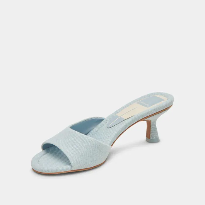 Heels Shop Dolce Vita Macoy Heels Light Blue Denim Light Blue Denim