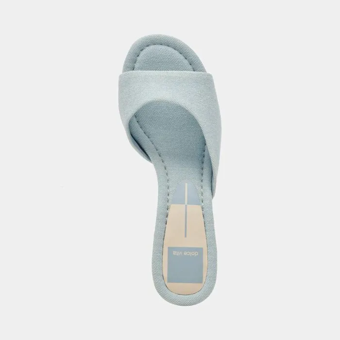 Heels Shop Dolce Vita Macoy Heels Light Blue Denim Light Blue Denim