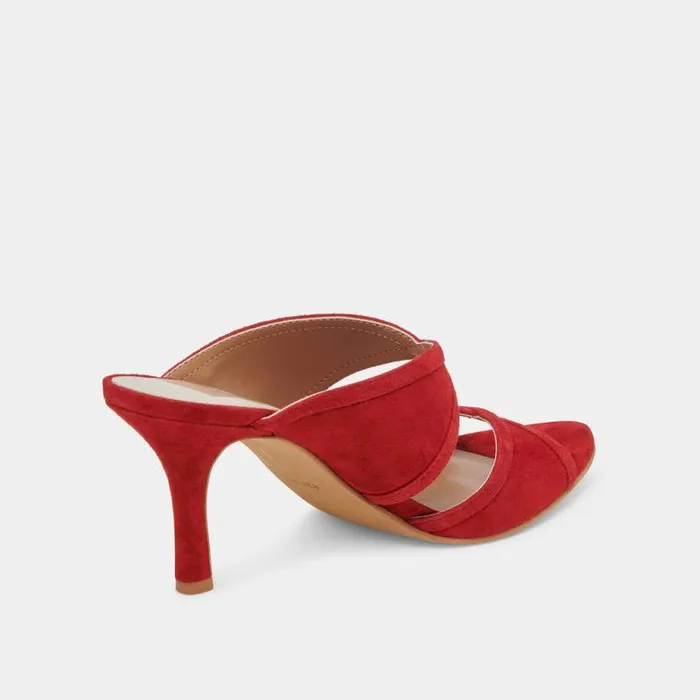 Heels Shop Dolce Vita Mandel Heels Crimson Suede Crimson Suede