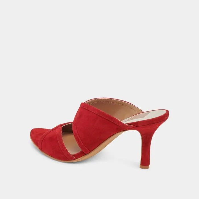 Heels Shop Dolce Vita Mandel Heels Crimson Suede Crimson Suede