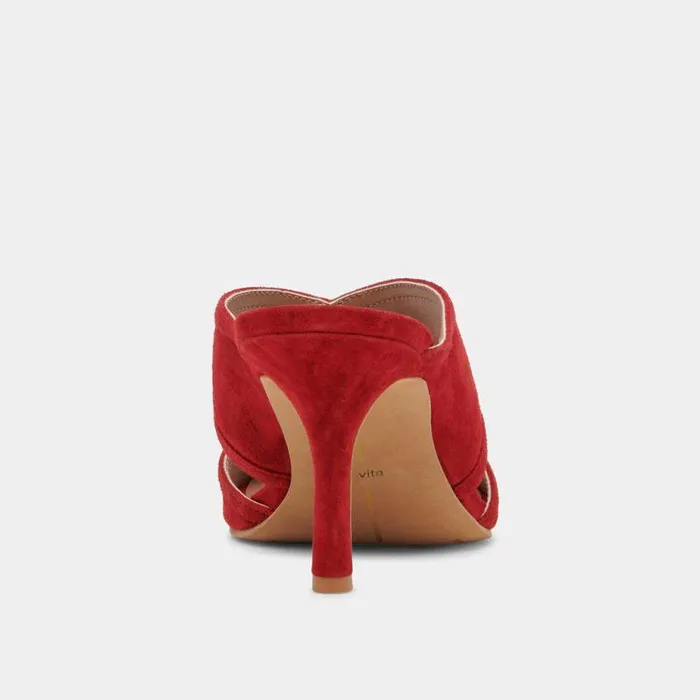 Heels Shop Dolce Vita Mandel Heels Crimson Suede Crimson Suede