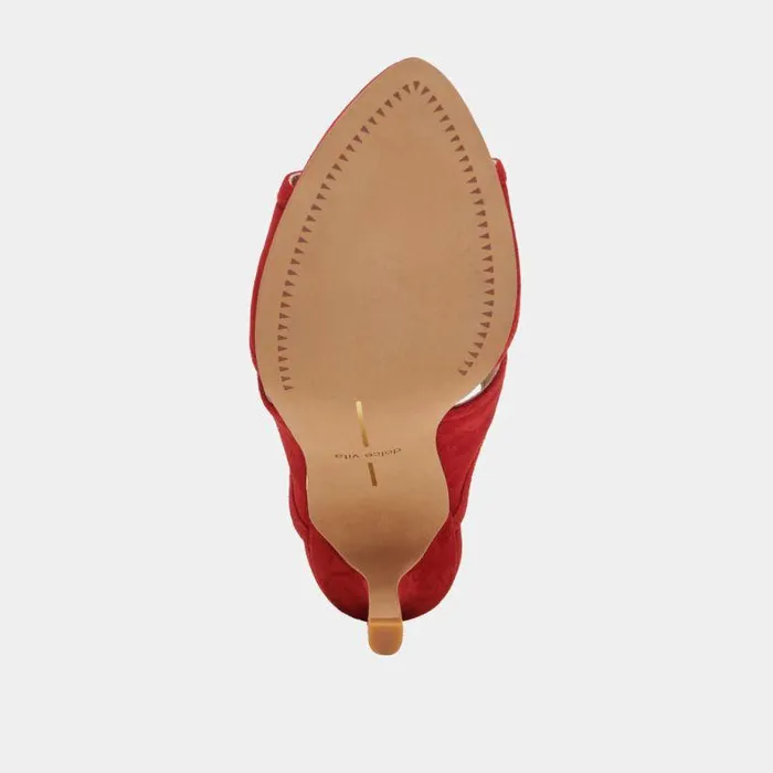 Heels Shop Dolce Vita Mandel Heels Crimson Suede Crimson Suede