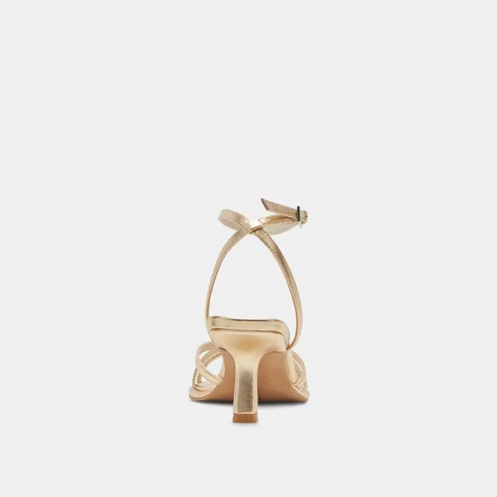 Heels Shop Dolce Vita Manji Heels Light Gold Metallic Leather Light Gold Metallic Leather