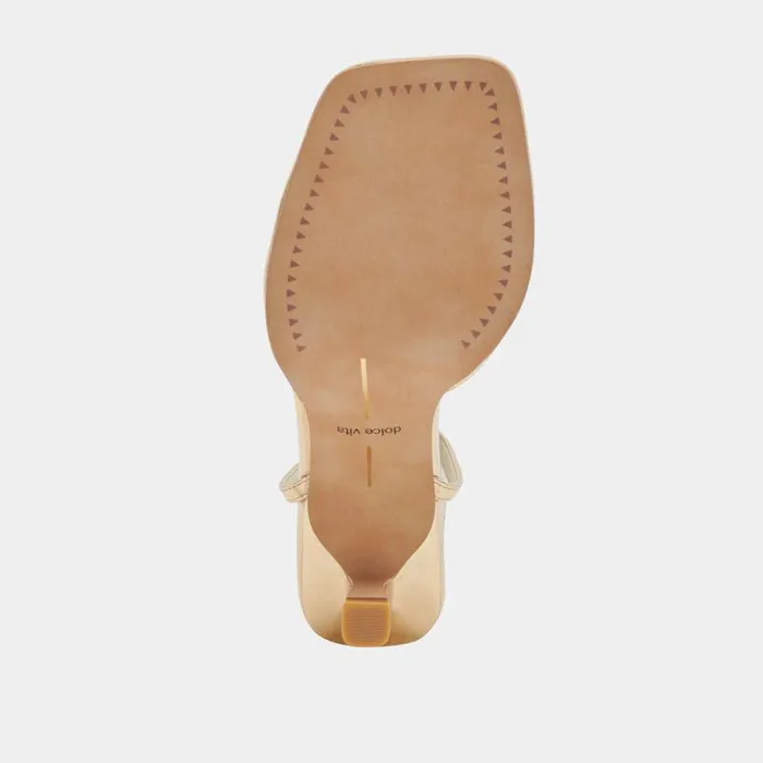 Heels Shop Dolce Vita Manji Heels Light Gold Metallic Leather Light Gold Metallic Leather