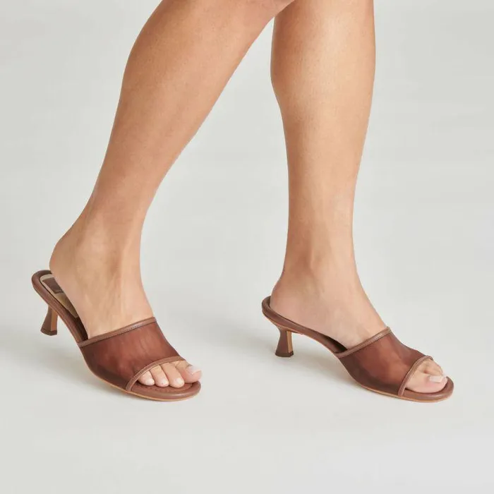 Heels Shop Dolce Vita Meeza Heels Espresso Mesh Espresso Mesh