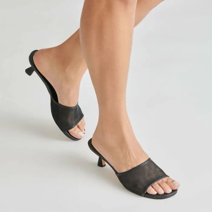 Heels Shop Dolce Vita Meeza Heels Onyx Mesh Onyx Mesh