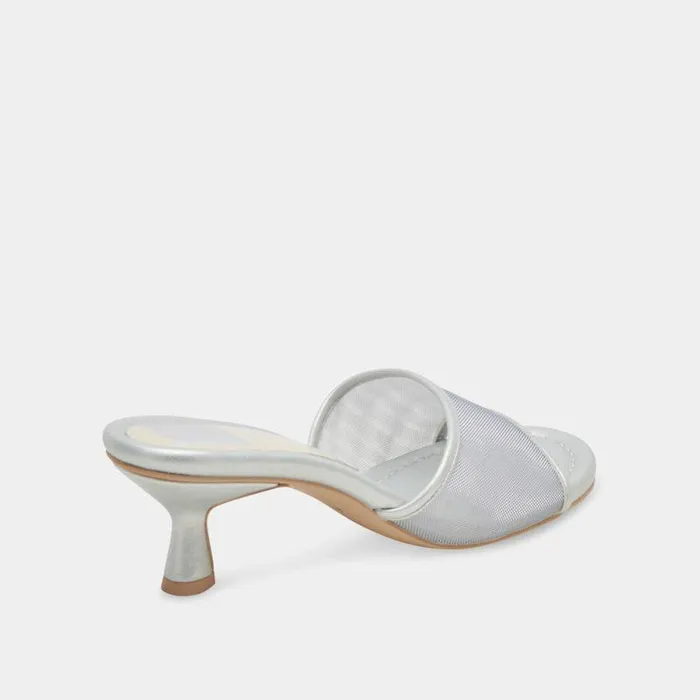 Heels Shop Dolce Vita Meeza Heels Silver Mesh Silver Mesh