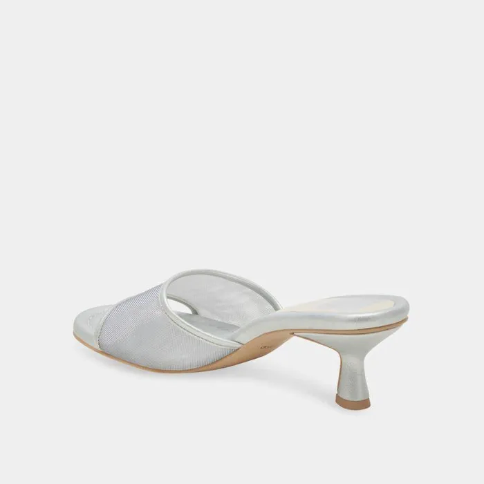 Heels Shop Dolce Vita Meeza Heels Silver Mesh Silver Mesh