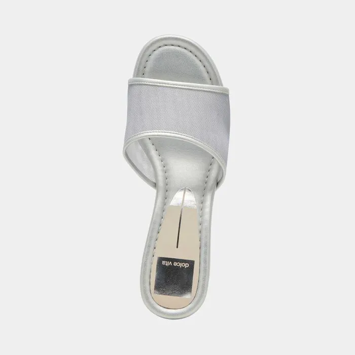 Heels Shop Dolce Vita Meeza Heels Silver Mesh Silver Mesh