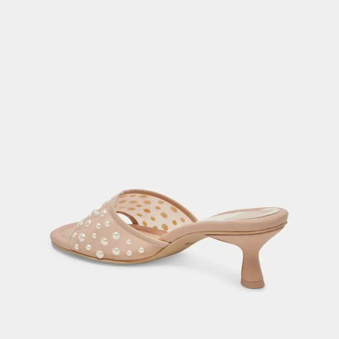 Heels Shop Dolce Vita Meeza Pearl Heels Blush Mesh Blush Mesh