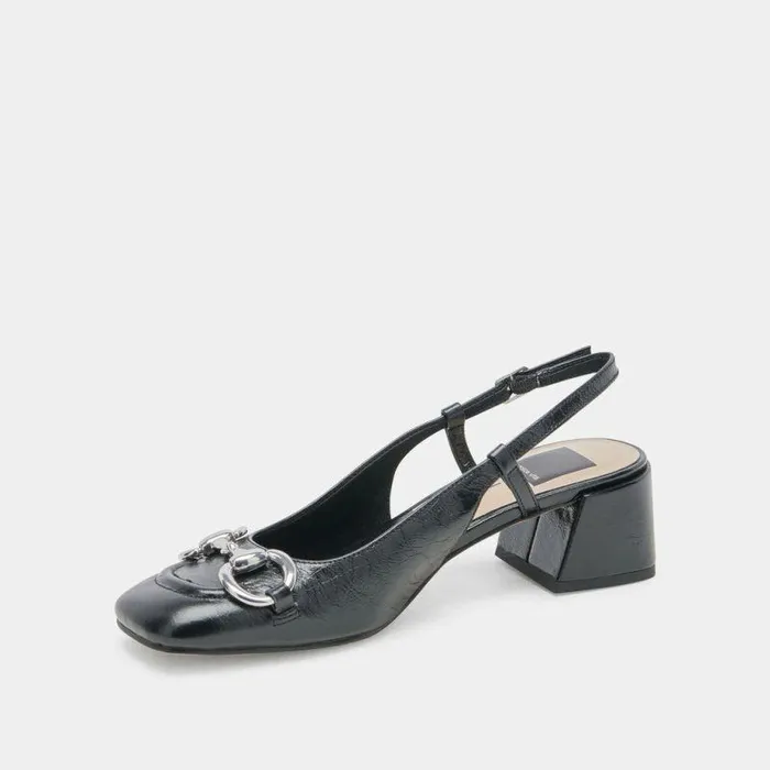Heels Shop Dolce Vita Melli Heels Midnight Crinkle Patent Midnight Crinkle Patent