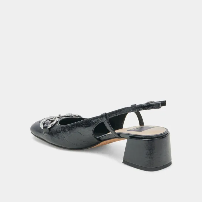 Heels Shop Dolce Vita Melli Heels Midnight Crinkle Patent Midnight Crinkle Patent