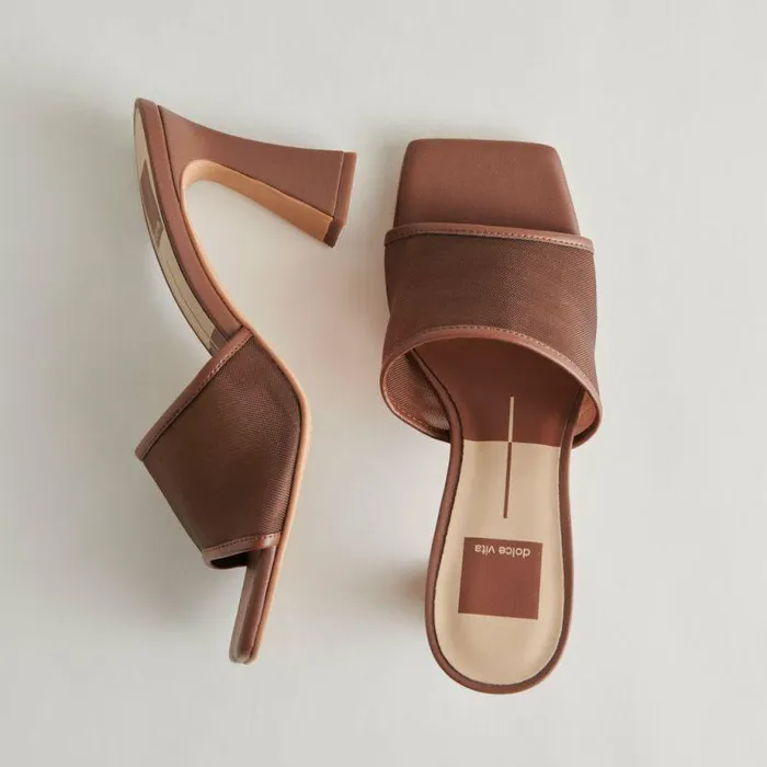 Heels Shop Dolce Vita Narda Heels Espresso Mesh Espresso Mesh