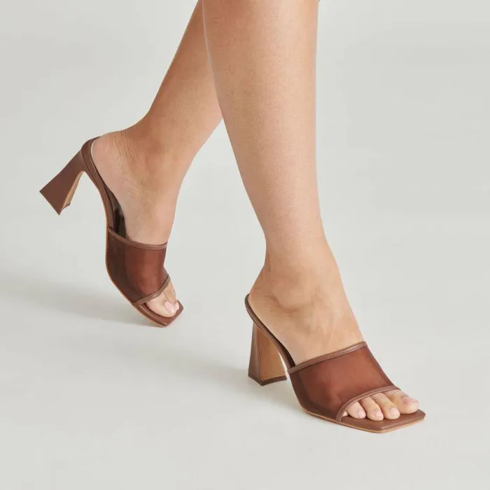 Heels Shop Dolce Vita Narda Heels Espresso Mesh Espresso Mesh