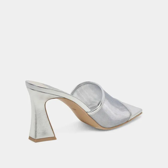 Heels Shop Dolce Vita Narda Heels Silver Mesh Silver Mesh