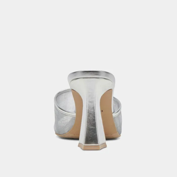 Heels Shop Dolce Vita Narda Heels Silver Mesh Silver Mesh
