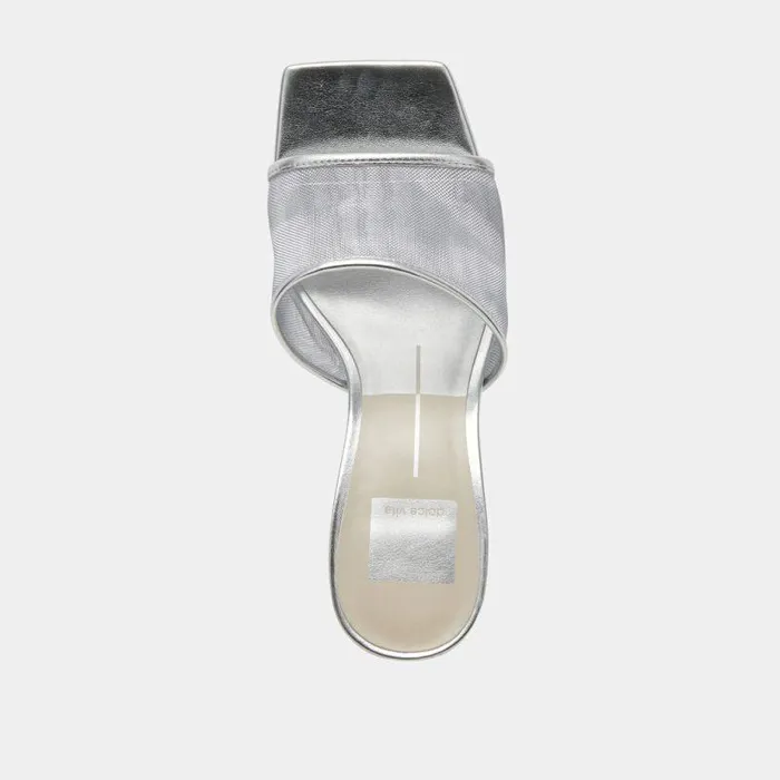 Heels Shop Dolce Vita Narda Heels Silver Mesh Silver Mesh