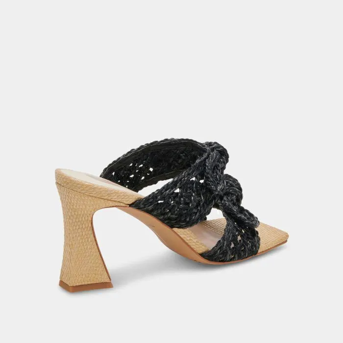 Heels Shop Dolce Vita Niyah Heels Onyx Raffia Onyx Raffia